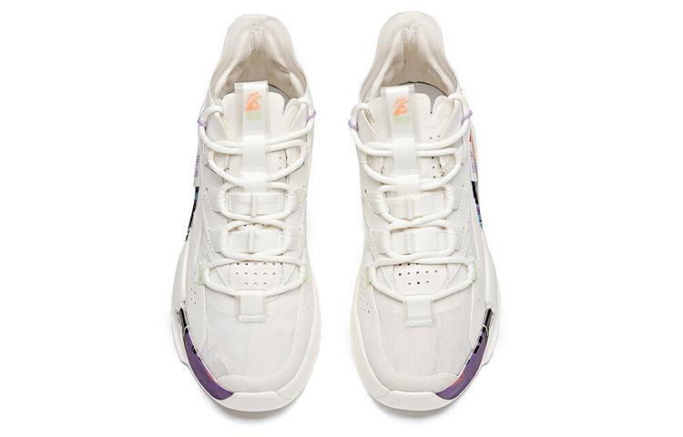 Women's Sneakers Anta G6 Abrasion Resistant High top Skateboard Shoes Women's White Purple