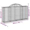 VidaXL Paniers à gabions arqués 4 pcs 200x30x100/120 cm Fer galvanisé, gabion, cage de gabion, panier de mur de gabion, mur 3146112