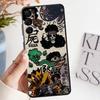 Case for Samsung Galaxy A36 A32 A24 A55 A41 A22 A52 A26 A72 A25 A71 A23 A53 A35 A51 A73 Black Soft Phone Cover Art One Piece