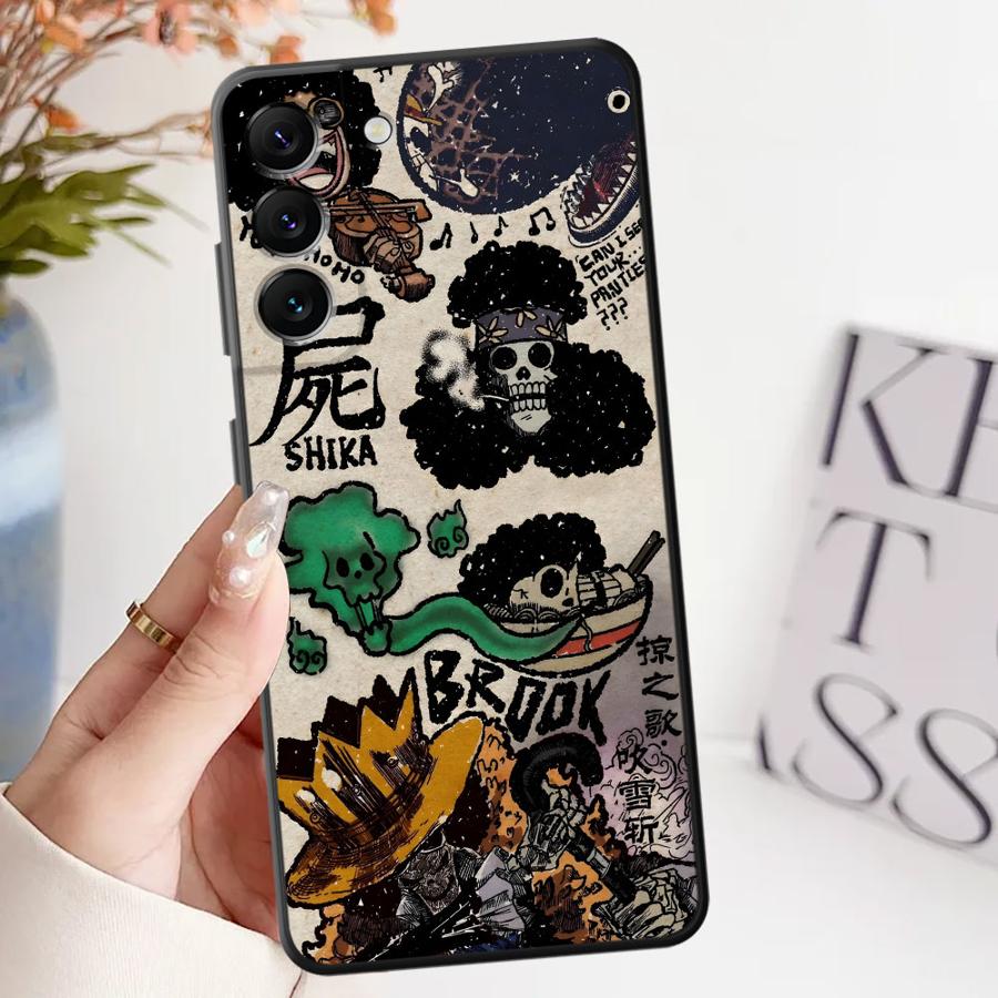 Case for Samsung Galaxy A36 A32 A24 A55 A41 A22 A52 A26 A72 A25 A71 A23 A53 A35 A51 A73 Black Soft Phone Cover Art One Piece