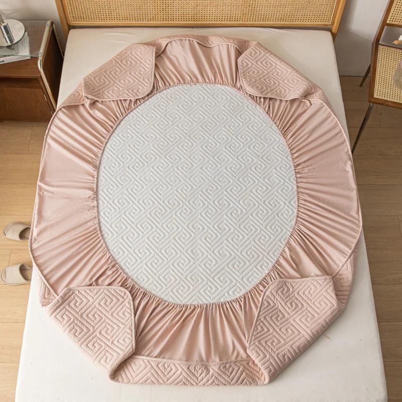 Waterproof Quilted Mattress Protector Cover, Fitted Sheet Waterproof Mattress Cover Cotton Quilted Mattress Pad Topper