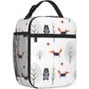 Fox Bunny Cloud Lunch Bag for Women Men Reusable Insulated Lunch Box Portable Lightweight with Side Pocket for Work Picnic