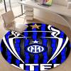 1pc I-Internazionale Milano Print Round Carpet Chair Round Carpet Suitable for Bedroom Living Room Home Decorative Carpet