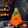 New Halloween Luminous Cloak Role Playing Stage Party Performance Festival Costume Pumpkin Cloak With Hat For Adults Kids