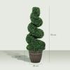 Sæt med 2 kunstige planter, Topiary Spiral Buxbomtræer med Potte, til Hjem Indendørs Udendørs Dekoration, 90cm