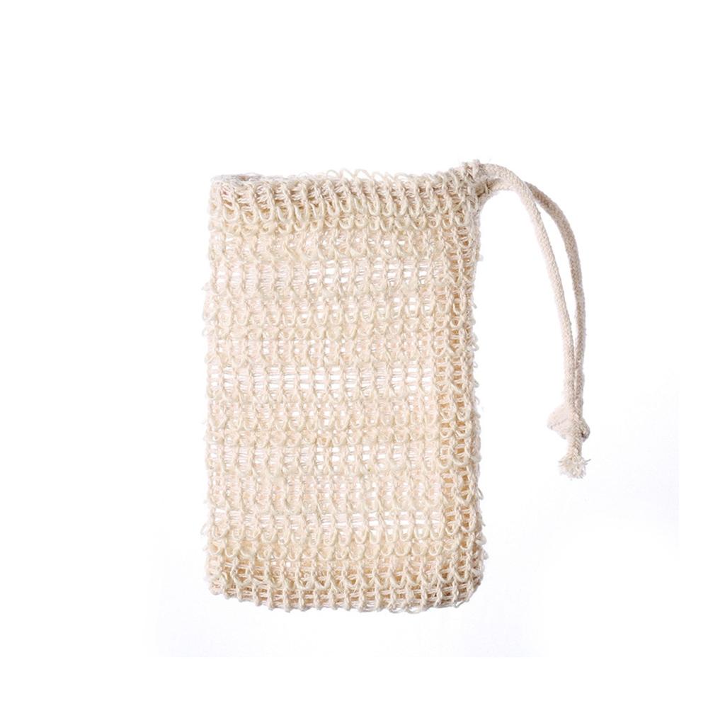 Natural Sisal Soap Saver Pouch Reusable Breathable Drying Soap Pouches for Skin Exfoliating Foaming Bathroom Accessories