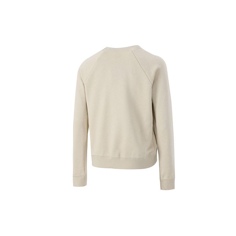 Nike Sportswear Essential Fleece Crew Neck Letter Print Long Sleeve Sweatshirt Women Tops Khaki BV4113-206