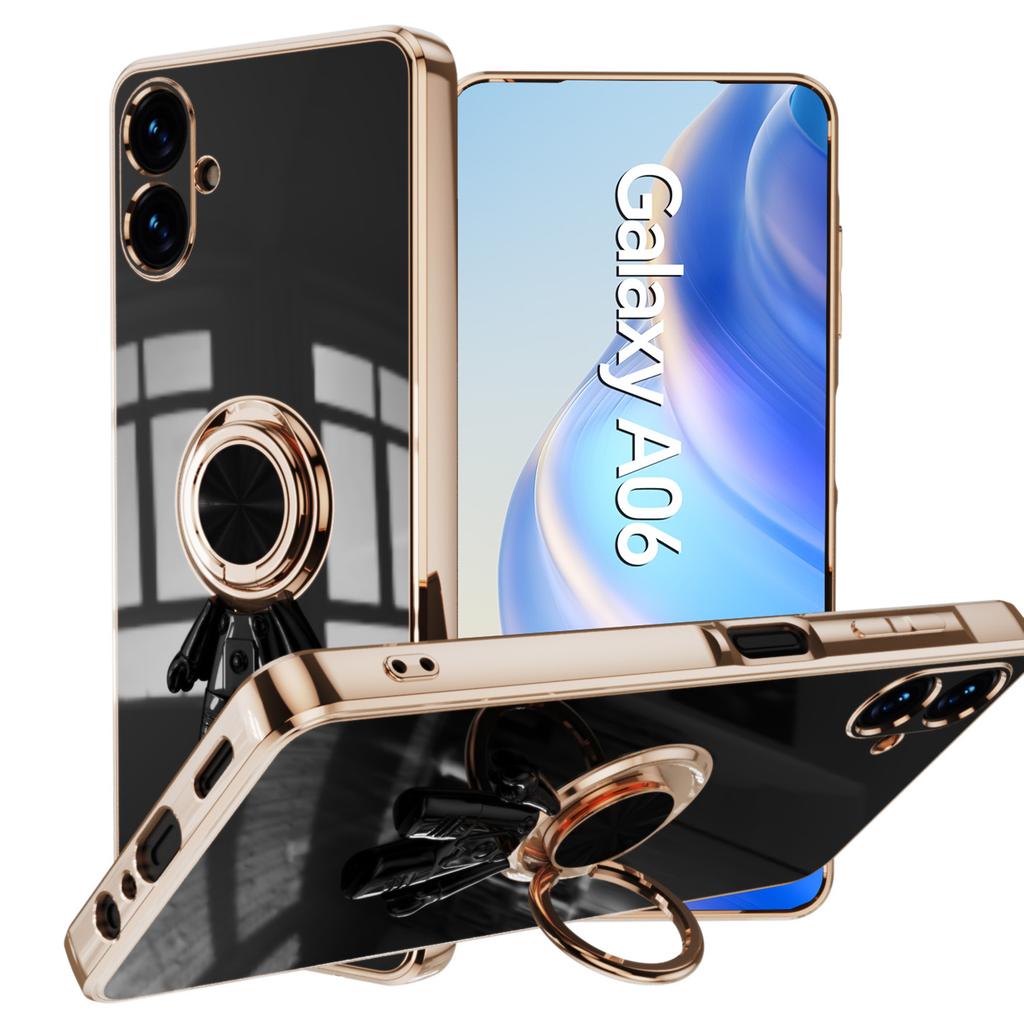Für Samsung Galaxy A06 4G Hülle mit Astronautenring-Ständer 6D Galvanisierte TPU-Handyhülle