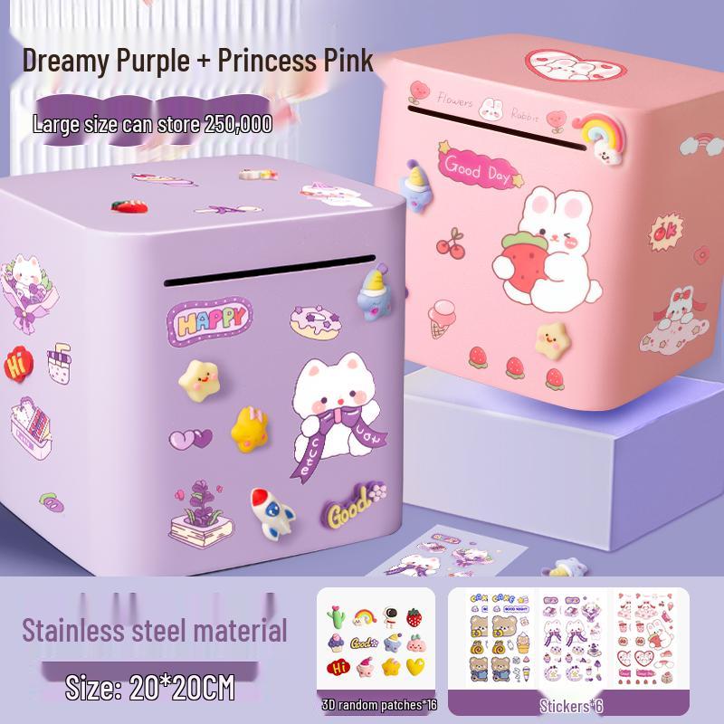 Stainless Steel 2025 Piggy Bank: Secure Savings Jar for Boys and Girls