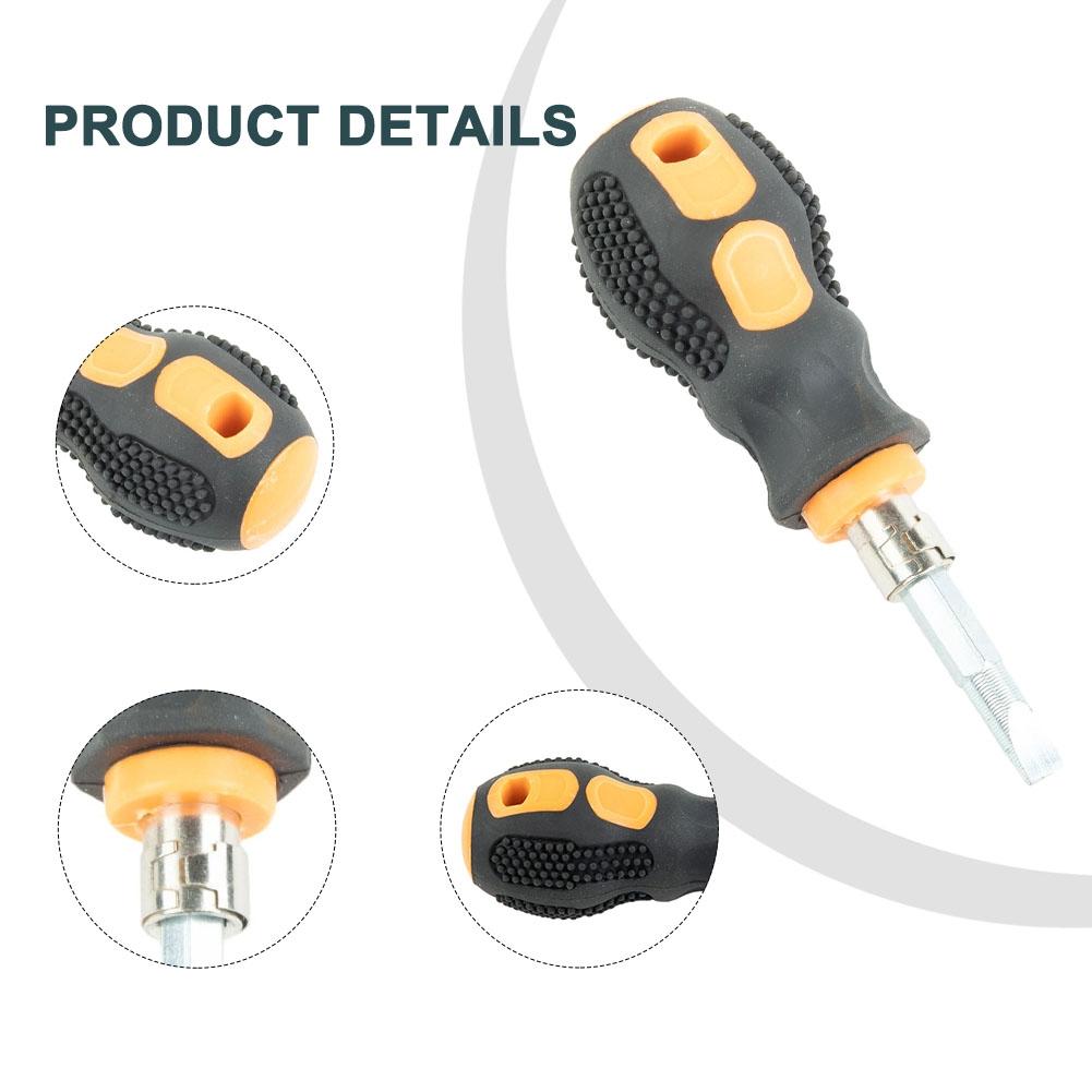 1Pcs Short Handle Screwdriver Screwdriver Screwdriver Mini Short Handle
