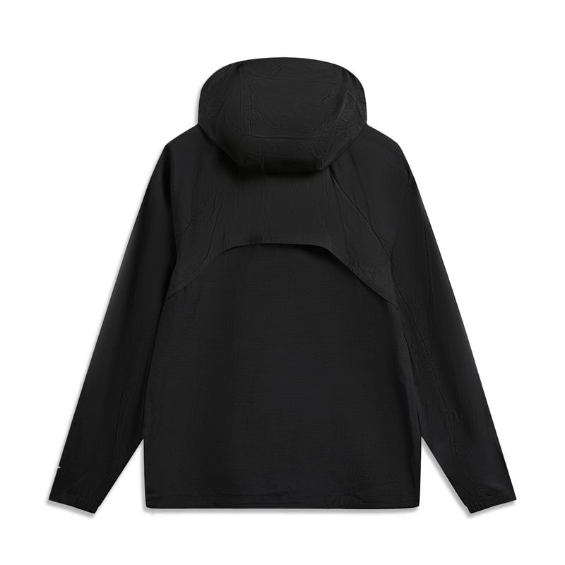 Li Ning Outdoor CF Lightweight Water-Resistant Breathable Reflective Windbreaker Jacket Unisex jackets Black AFDW217-3