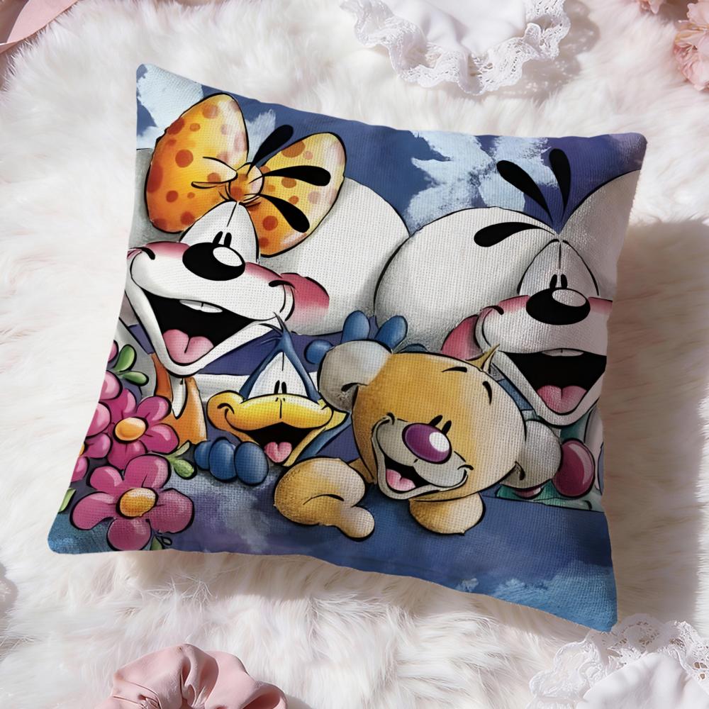 

Cartoon D-Diddl Cushion Cover Premium Comfort Reversible Pillow Cove -Two in One Design for Any Room & Car Interior 40cmx40cm