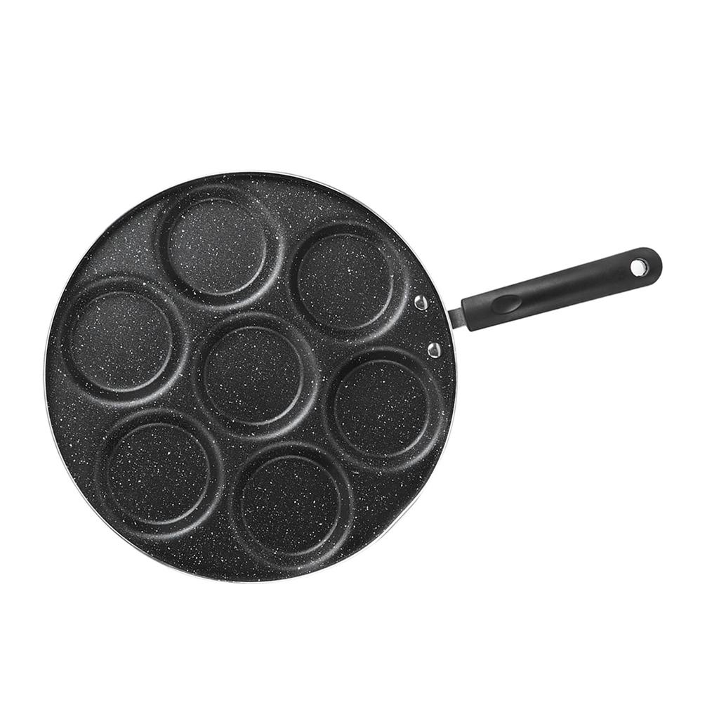 7 Holes Frying Pan Non Stick Fried Eggs Cooking Pan Burger Mold Household Kitchen Cookware