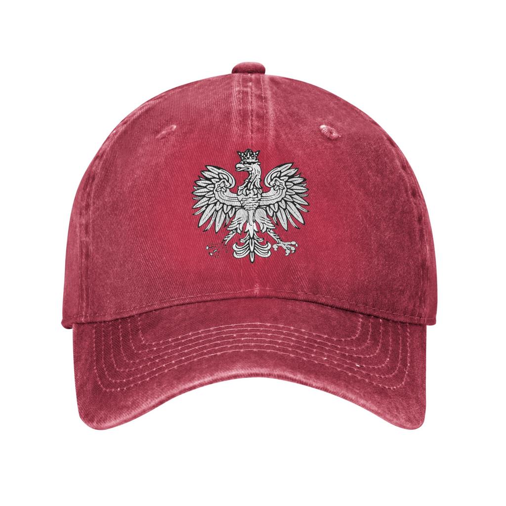 Polnischer Weißer Adler Denim Stoff Kappe Lässige Baseballkappen Verstellbare Mütze Sommer Unisex Baseballkappen