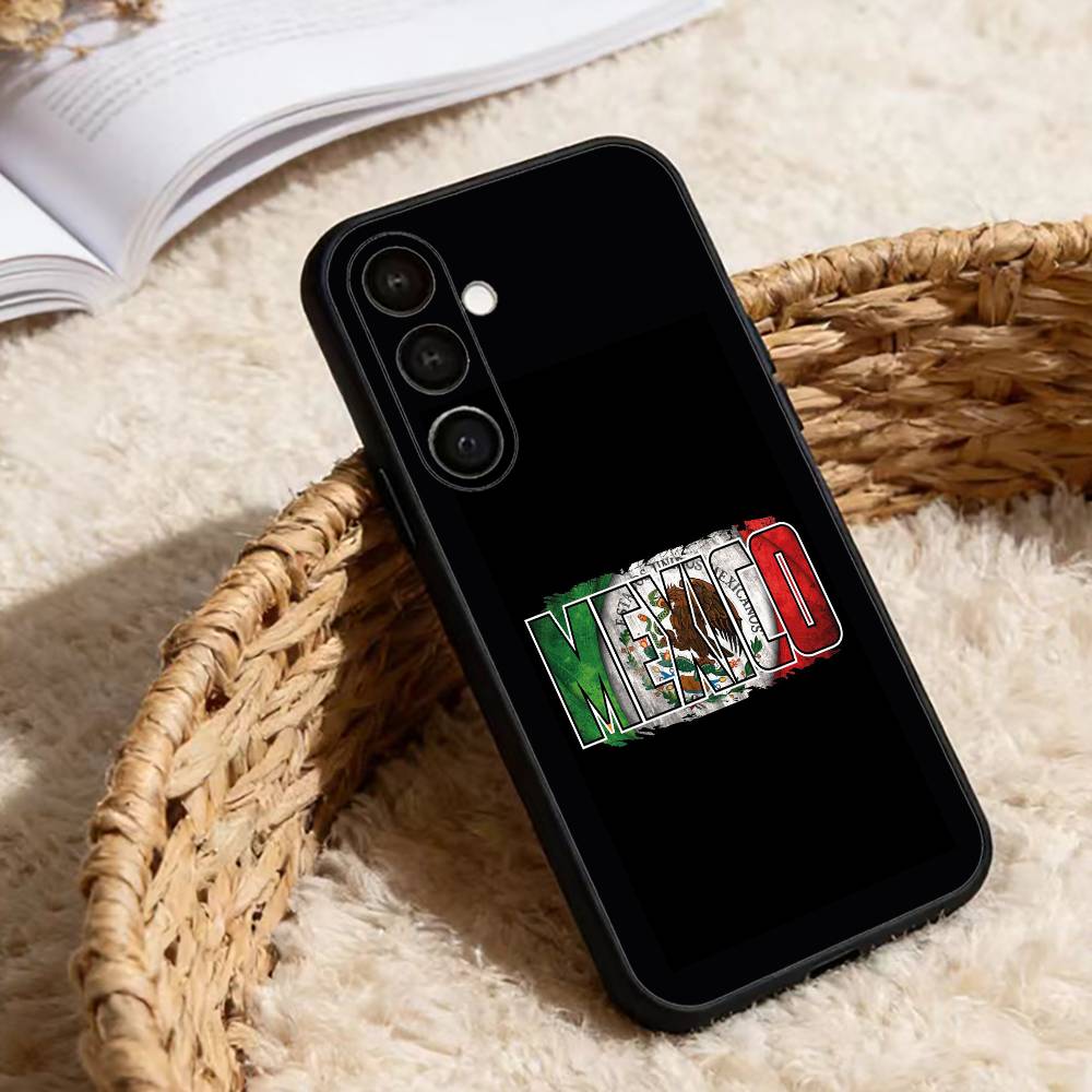 Mexico Flag Phone Case For Samsung Galaxy A91,80,73,72 ,71,53,52,32 ,31,22,21s,20,Soft Black Case