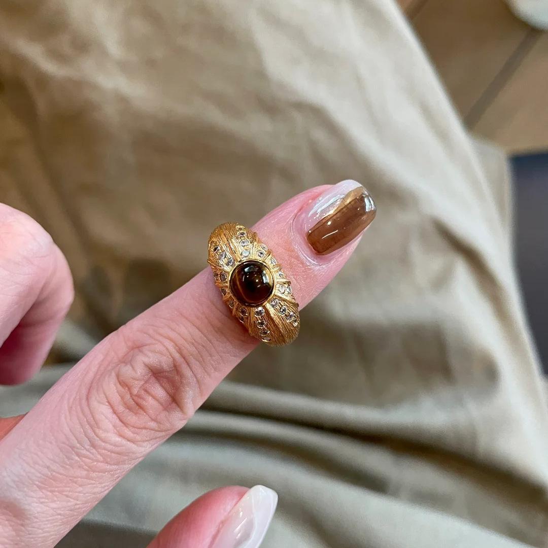 

2025 Fashion Jewelry Inlaid Zircon Women s Ring Versatile Accessory Resizable