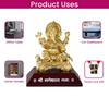 Metal Ganesha Idol for Car Dashboard Home Decor Golden Ganesh Ji Statue Showpiece Diwali New Year Gift for Corporate Client