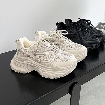 Winterschuhe aus echtem Leder für Väter, Plüschisolierung für Damen, vielseitige Freizeitsportschuhe mit dicker Sohle