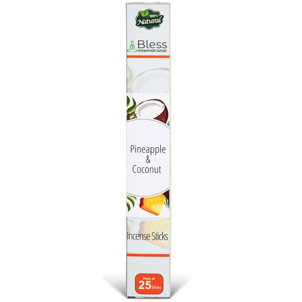 Pineapple and Coconut 100%-Natural-Incense-Sticks Handmade-Hand-Dipped Organic-Chemicals-for-Purification-Relaxation-Positivity