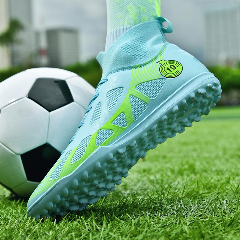 Football Shoes 35-46 Men's High-top Socks, Football Shoes Short Nail Training Children and Adolescent Students Competition Sneakers Football Boots