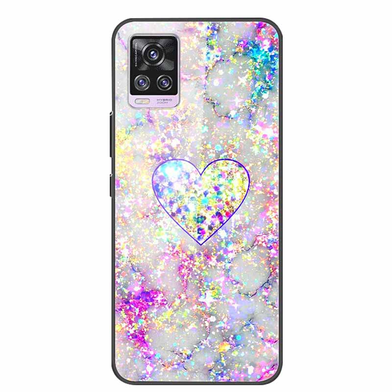 For Vivo V20 Pro Phone Case V 20 Pro Soft Bumper Tempered Glass Hard Back Covers Cases For Vivo V20 Pro Case 6.44" Coque Fundas