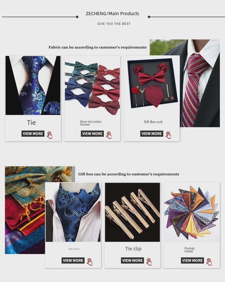 Men's Formal Tie Gift Box Set - 6 Pieces