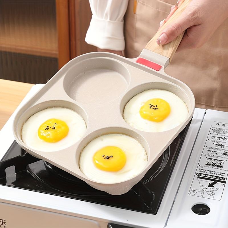 

Мини-сковорода с антипригарным покрытием и крышкой, сковорода для завтрака из алюминиевого сплава для приготовления яиц белый