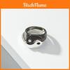 Tai Chi Eight Diagrams Pattern Rings High-end Stackable Couple Rings Set