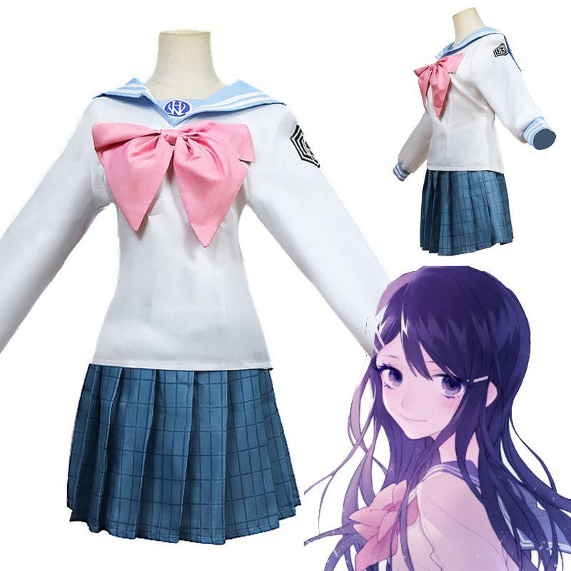 Stylish Sayaka Maizono Danganronpa Anime Uniform Costume Cosplay Suit With Wig