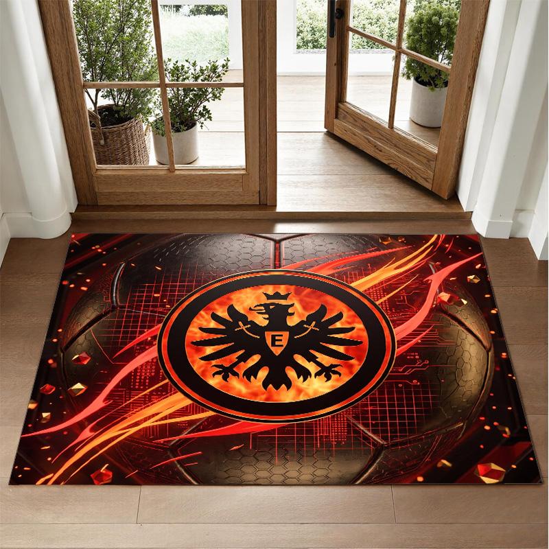 Eintracht Frankfurt Football Design Crystal Velvet Rug Soft Decorative Mat for Bedroom Entrance