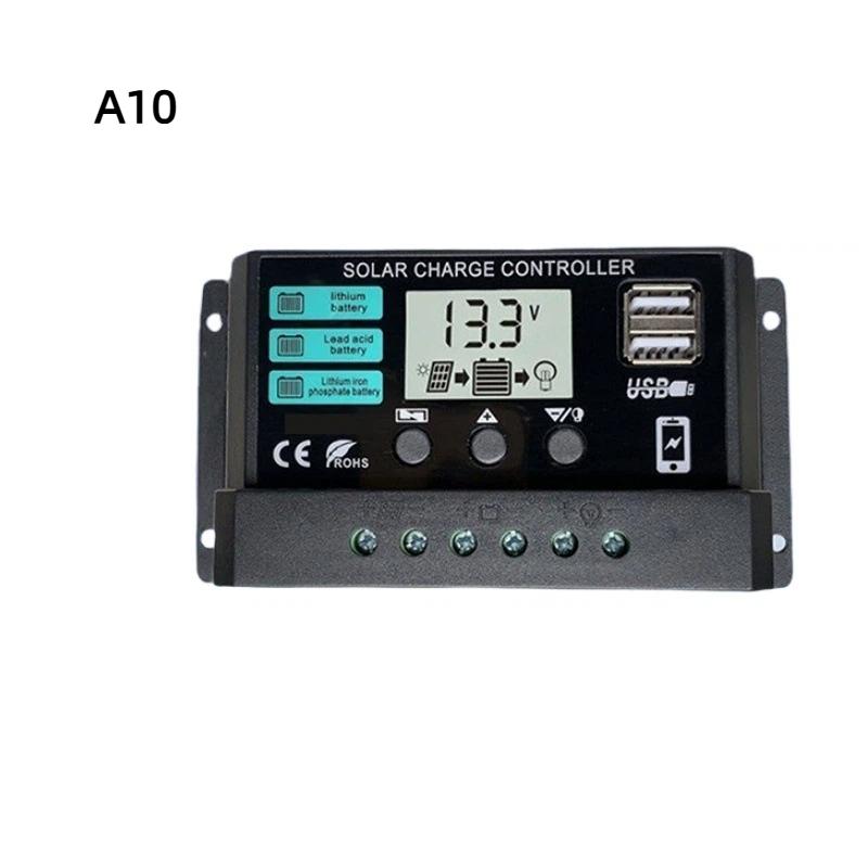 1Pcs Advanced 12V/24V Solar Controller With Lcd Display Multiple Protections Panel Charger Regulator With Load