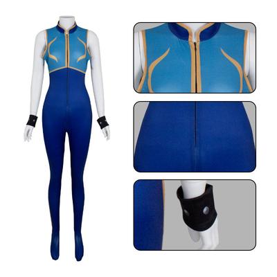 Anime-Charakter Cosplay Street Fighter 6 Chunli Coswear Halloween Eng anliegender Overall Chunli Qipao Bühnenperformance-Spielanzug