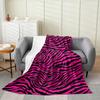 Pink Zebra Print Blanket Soft Fleece Throw Cozy Living Room Decor Animal Pattern Bed Cover Fashion Home Textile