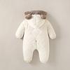 Kleinkind Baby Winter Warm Kapuzen-Jumpsuit Fleece-Body