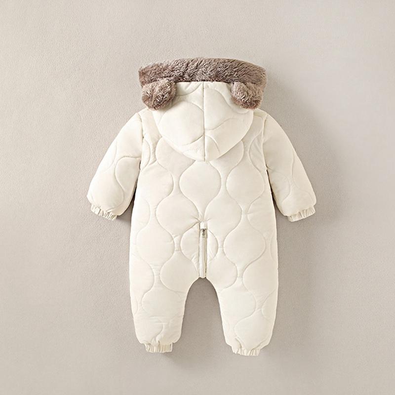 Kleinkind Baby Winter Warm Kapuzen-Jumpsuit Fleece-Body
