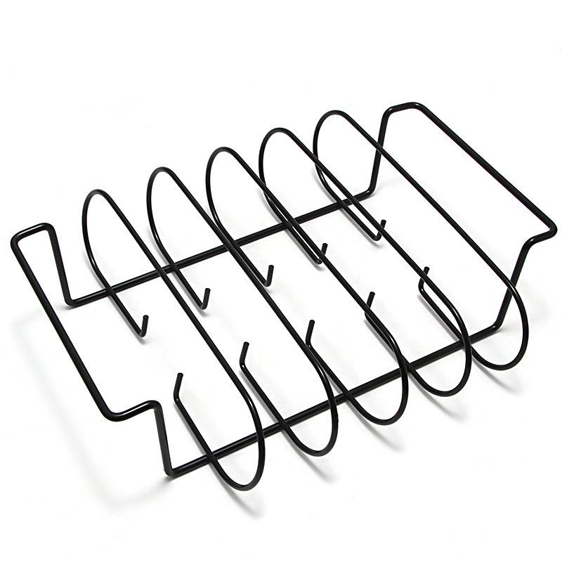Non-Stick BBQ Grill Basket & Rib Rack for Outdoor Grilling