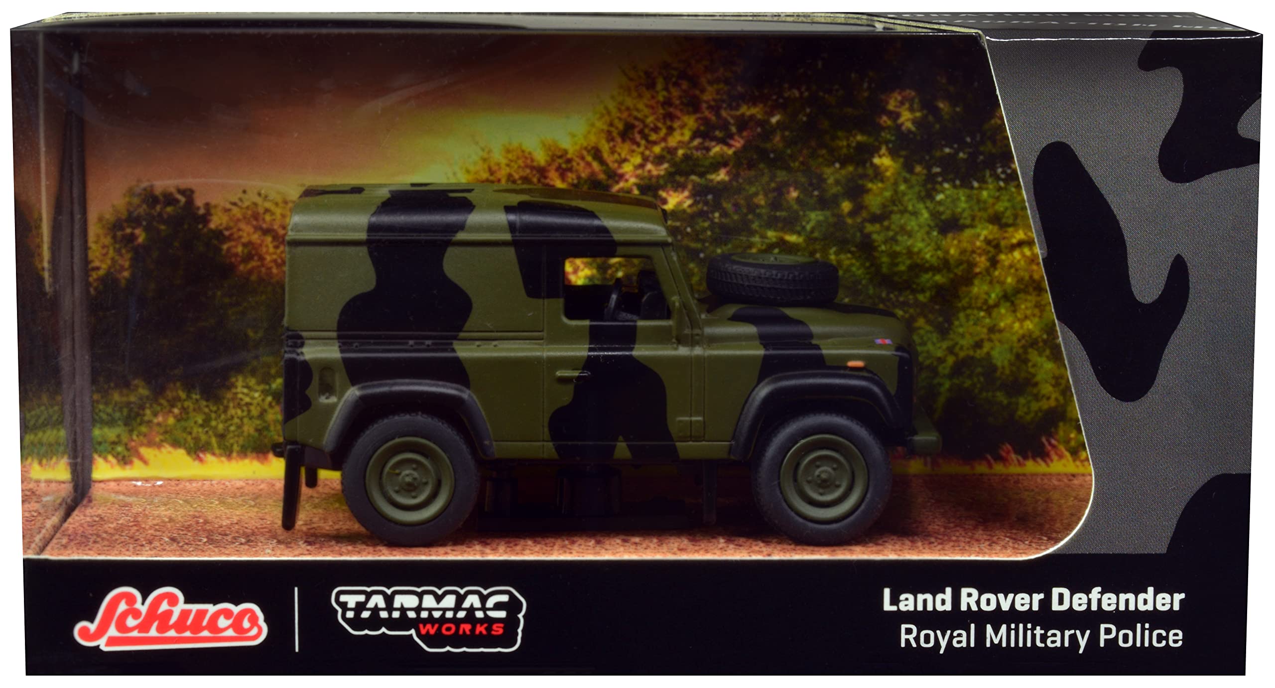 

TARMACWORKS Land Rover Defender Royal Military Police Completed Product TK.Company 1/64 T64S-012-CAM