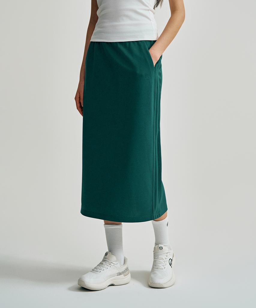 SERGIO TACCHINI W Tacchini Modern Track Midi Skirt (D.Green)