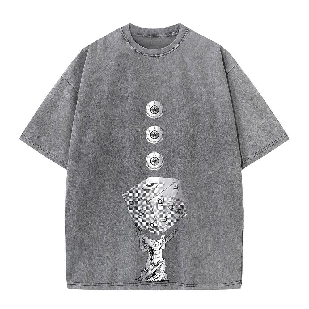 Harajuku Anime Jujutsu Kaisen Fushiguro Toji Printed Washed T Shirt Men Vintage Cotton T-shirts Manga Tee Hip Hop Male Tshirt