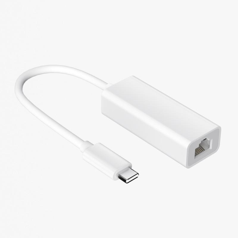 Dual Interface USB-C 3.0 to RJ45 Gigabit Ethernet Adapter for Laptops