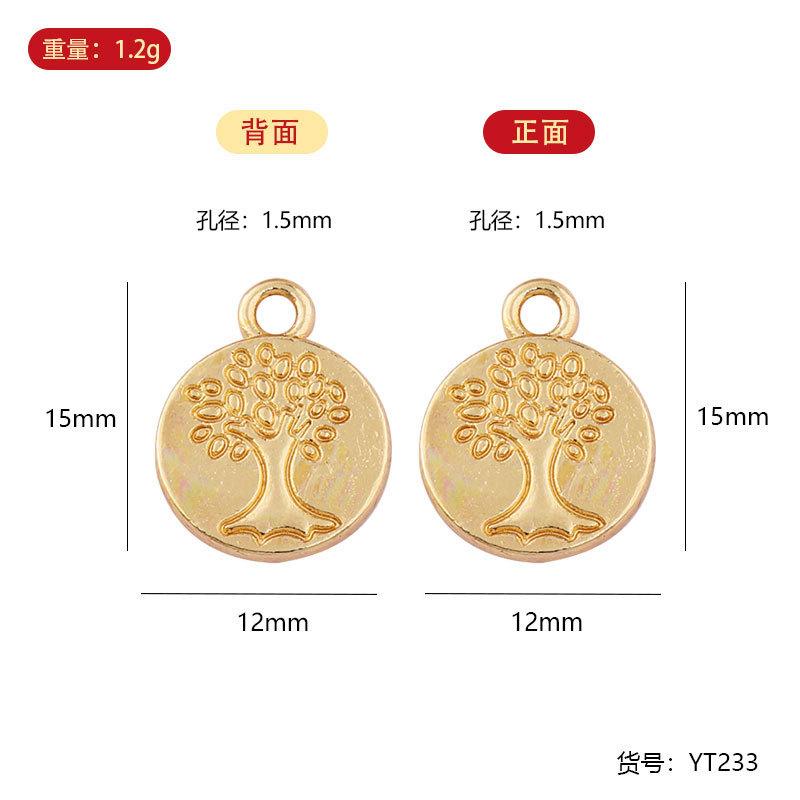 YT zinc alloy oil dripping small pendant, bracelet pendant, Christmas zinc alloy small size pendant