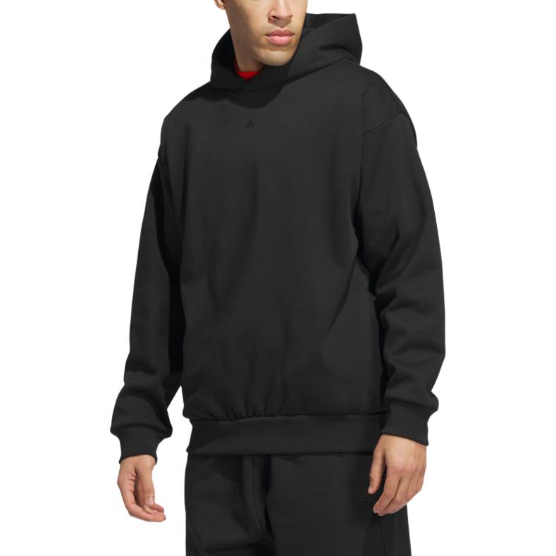 adidas Basketball FW24 Fleece Hoodie The 2025 Collection Chapter 01 Series Letter Print Versatile Loose-Fit Pullover Sweatshirt Unisex Hoodies IZ4907