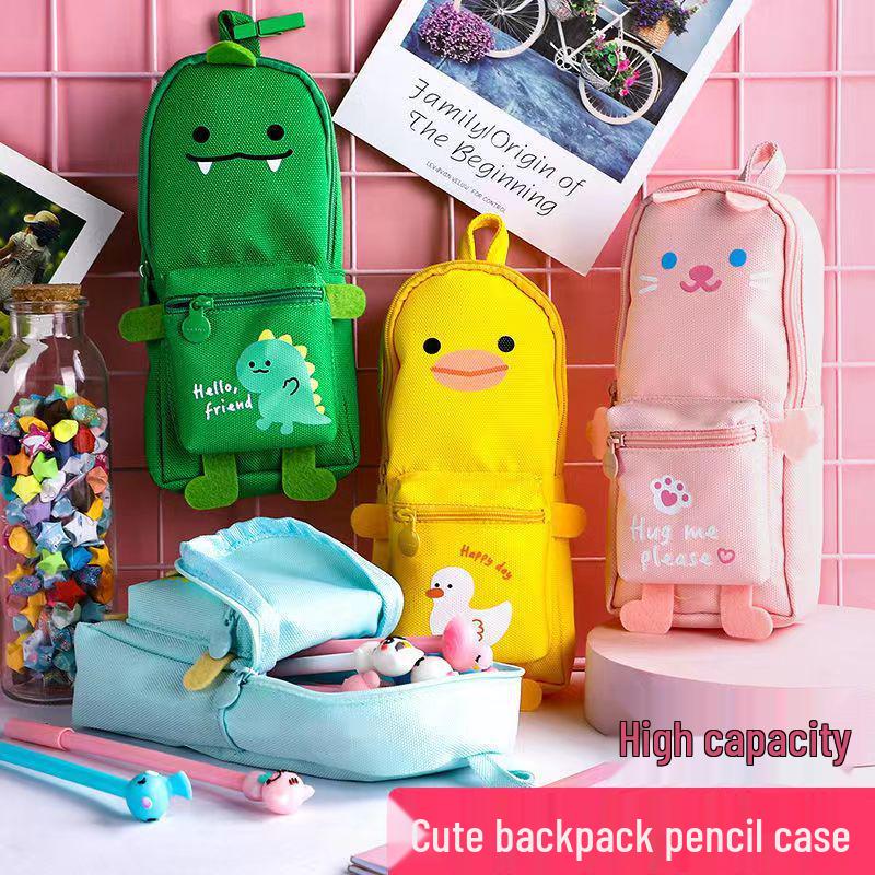 Japanese Style Cute Schoolbag Pencil Case for Girls - Creative, Simple, and High-Appreciation Stationery Box.