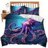 Winter Snowman Three-Piece Quilt Cover 3D Digital Printing Bedding Set Bed Cover