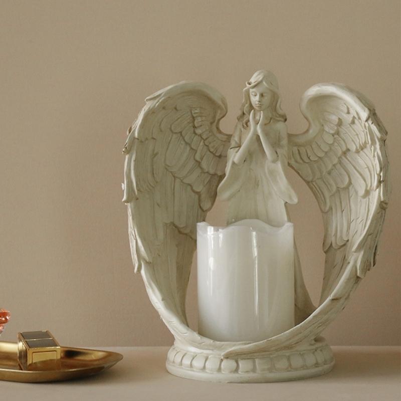 Resins Praying Angeled Scented Candlestick Ornament Prayer Angeled Aromatherapys Candlestick Wedding