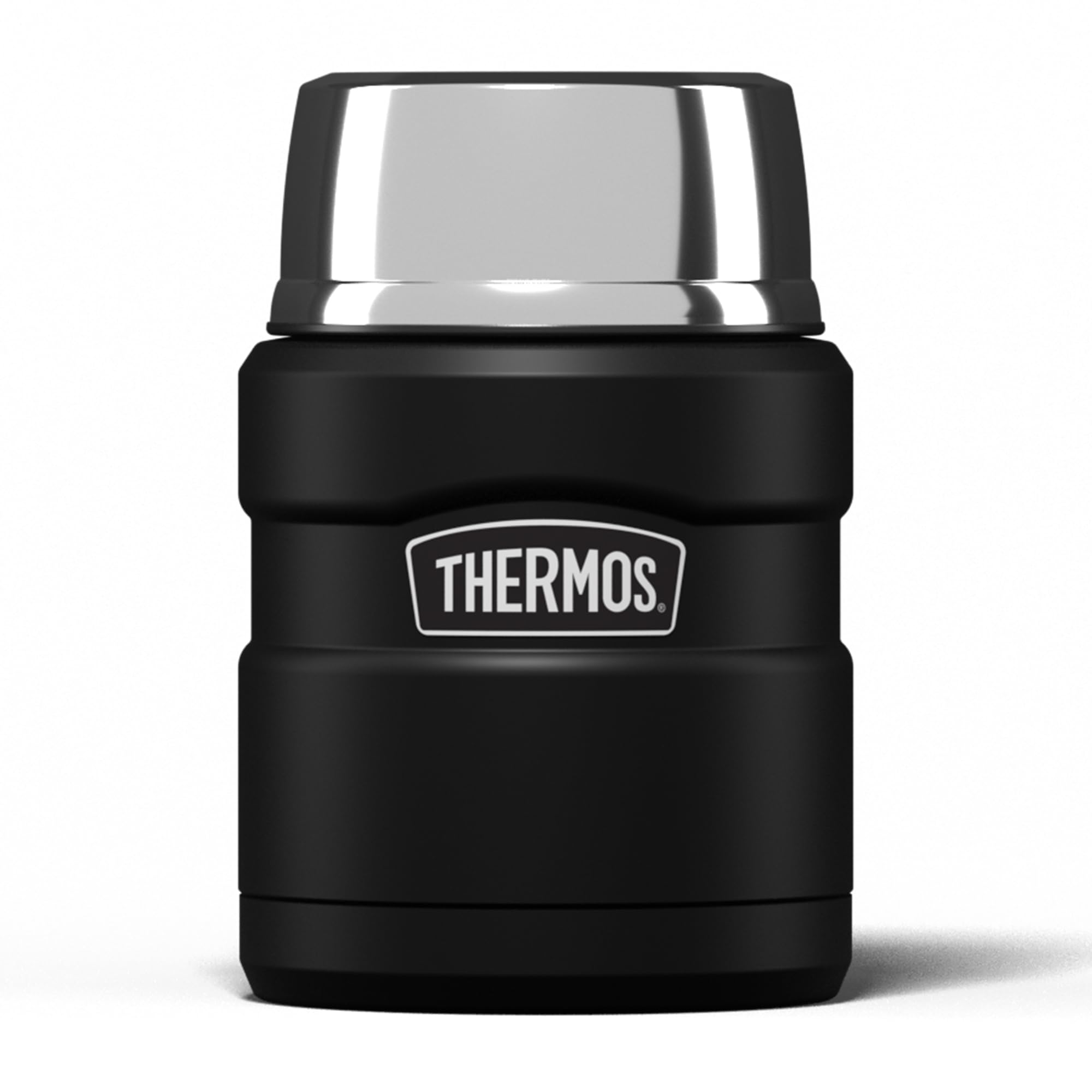 

Thermos Stainless Steel King Black Food Soup Drinks Flask Liter (Matt Black) - 0.47