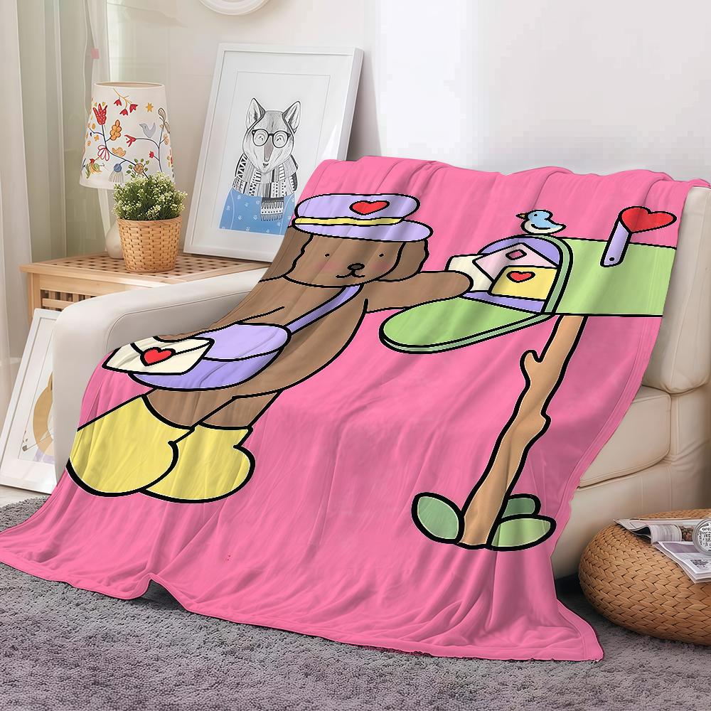 

Cartoon Cute B-bobbie G-goods Blanket Warm And Soft Suitable For Bedroom Living Room Sofa Bed Office Travel Camping 30x40in
