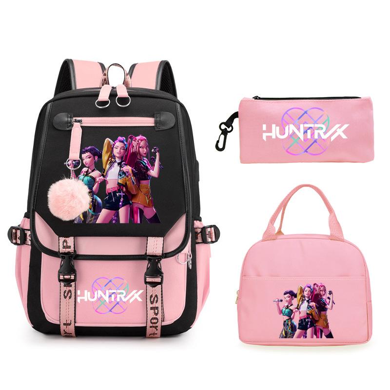 KPop Demon Hunters Demon Hunters Printed Fashion Children's Backpack Foreign Trade Trend Student School Bag