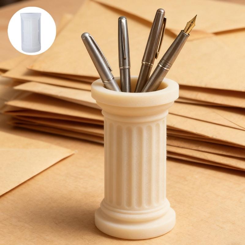 Versatile Silicone Mold Making Roman Column Planter Suitable for Crafts Jewelry Boxes Candle Holders Home Garden Use
