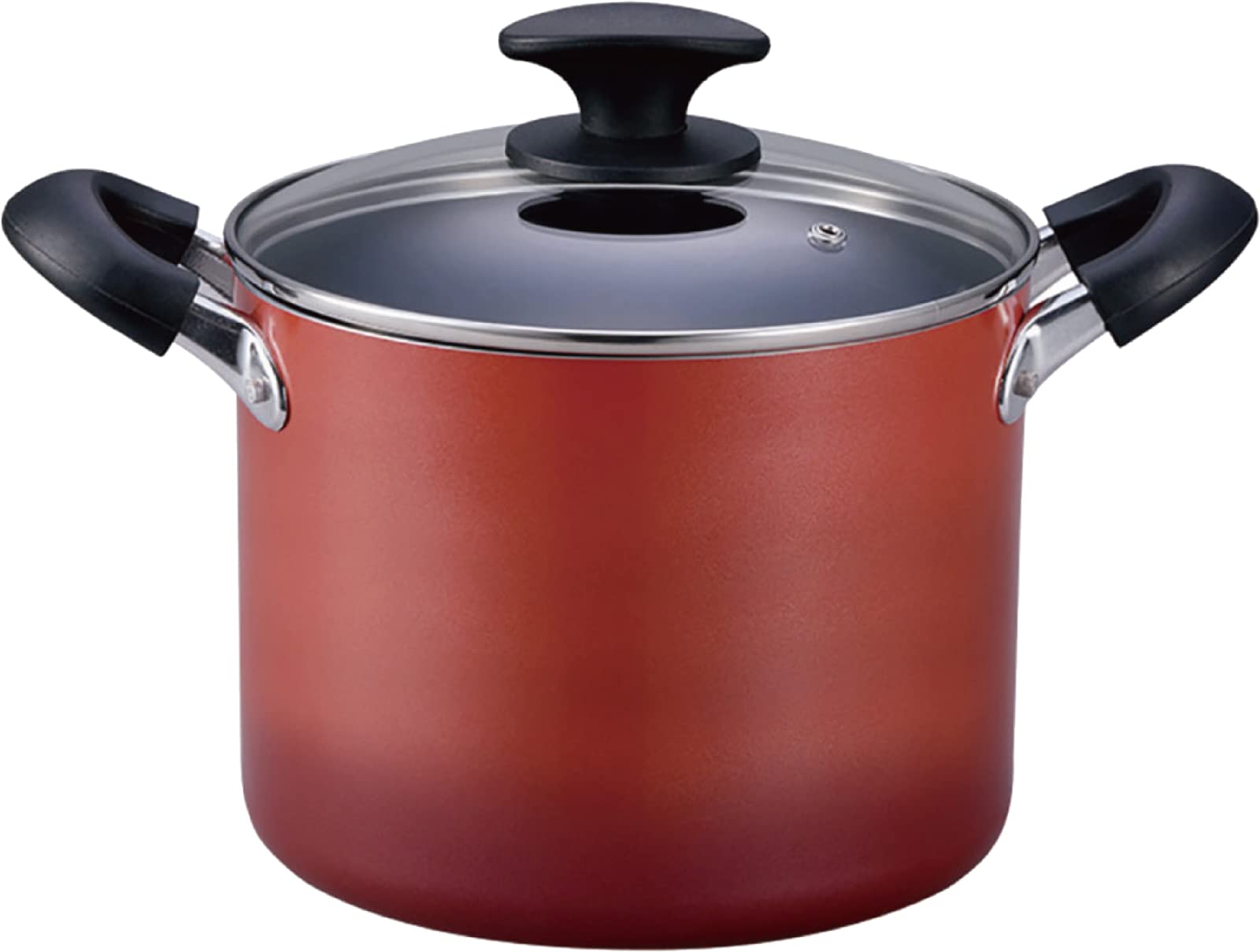 Hokuriku Aluminum Alcube Double-Handled Pot, 20cm, Aluminum, IH Compatible, Fluororesin Coating, IH Mighty II S-1268